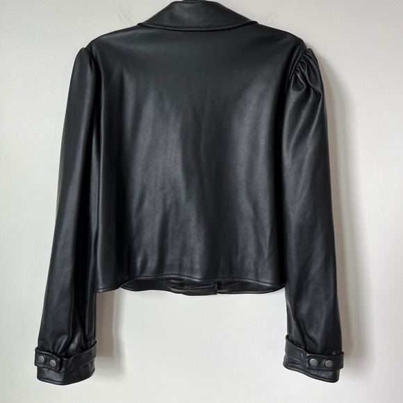 Maeve Faux Leather Femme Moto Jacket Black Womens XL - Picture 8 of 16